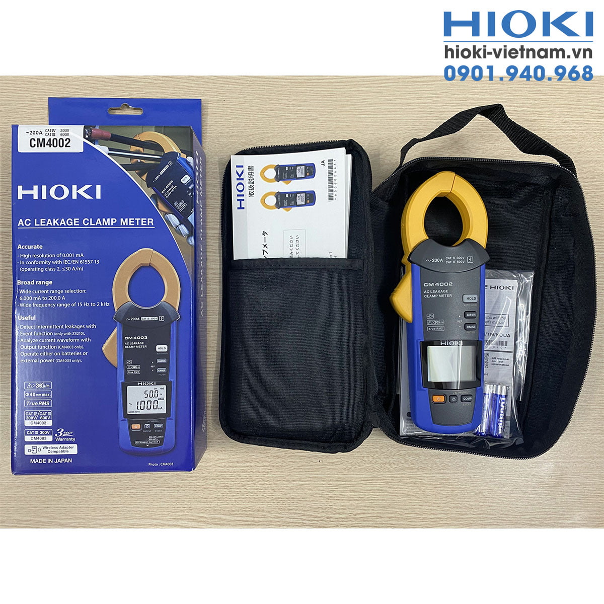 Ampe Kìm Đo Dòng Rò AC 200A Hioki CM4002 - Ảnh 3