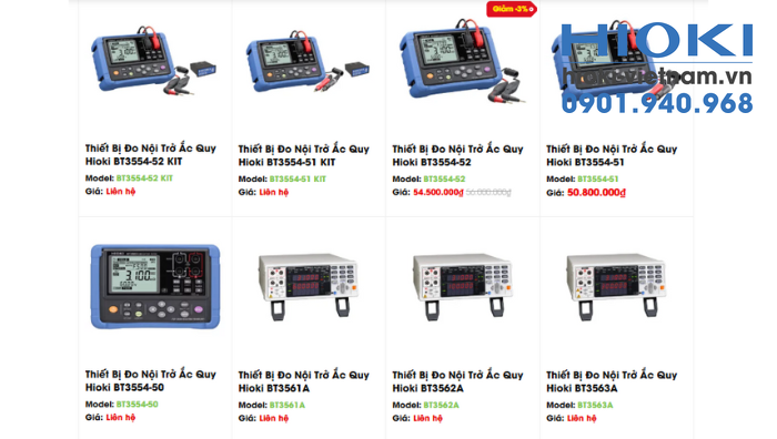 Đo nội trở bằng thiết bị chuyên dụng
