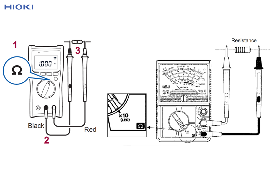 Các bước để đo điện trở