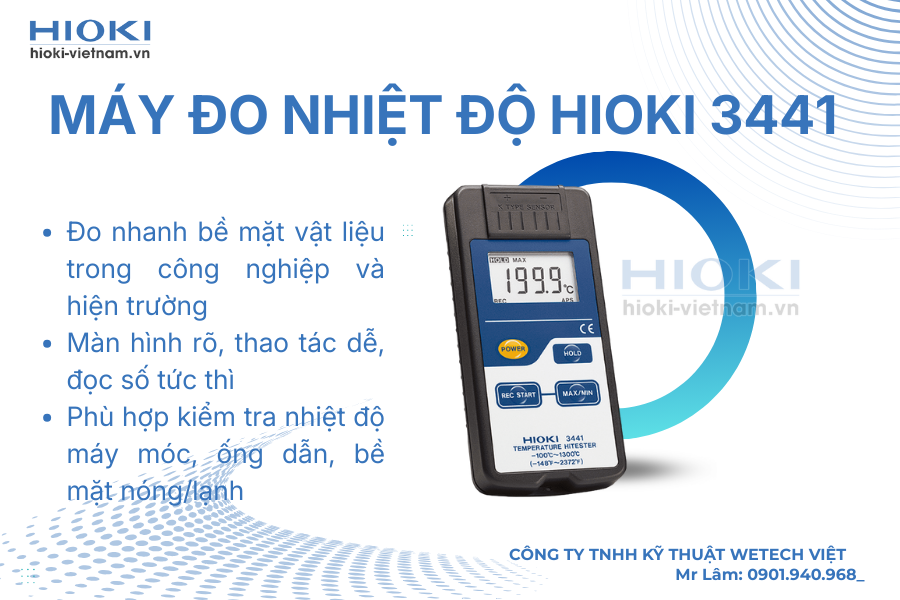 Máy đo nhiệt độ Hioki 3441 giúp theo dõi nhiệt độ phòng chính xác