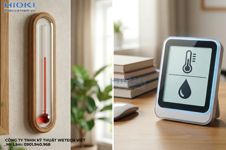Hai loại máy đo nhiệt độ phòng phổ biến