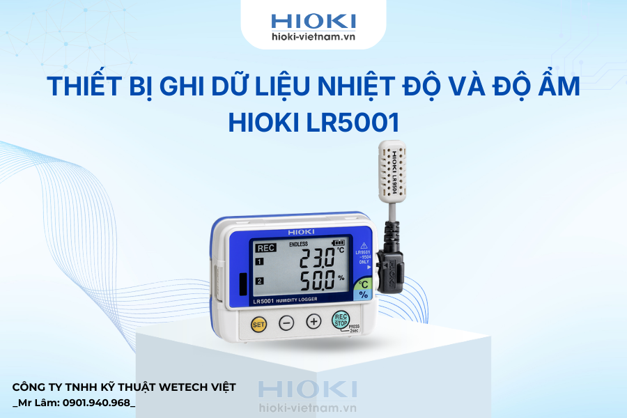 Thiết bị ghi dữ liệu nhiệt độ và độ ẩm Hioki LR5001