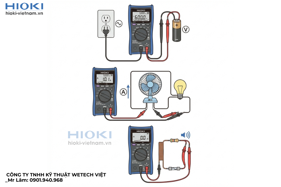 Đồng hồ vạn năng có nhiều công dụng khác nhau