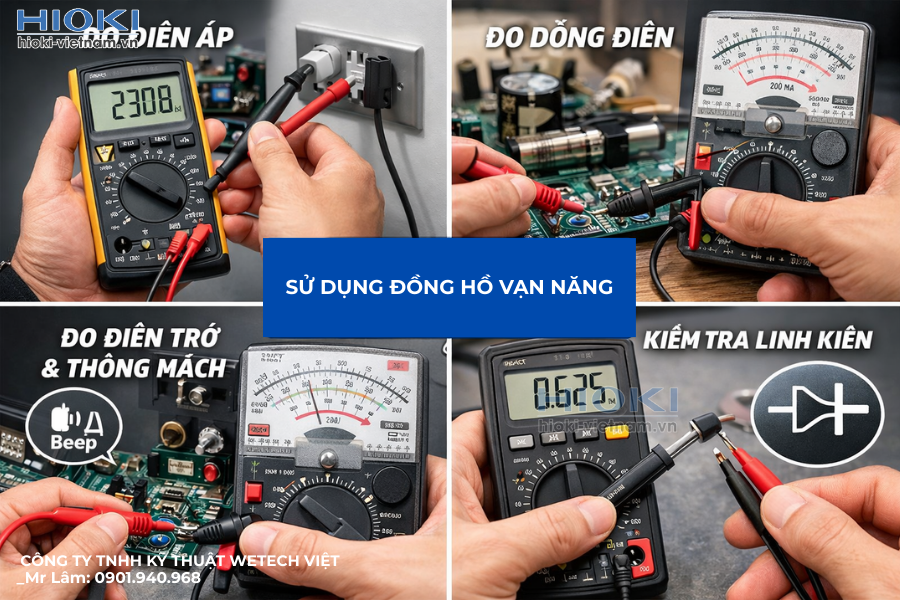 Đồng hồ vạn năng được sử dụng trong nhiều môi trường