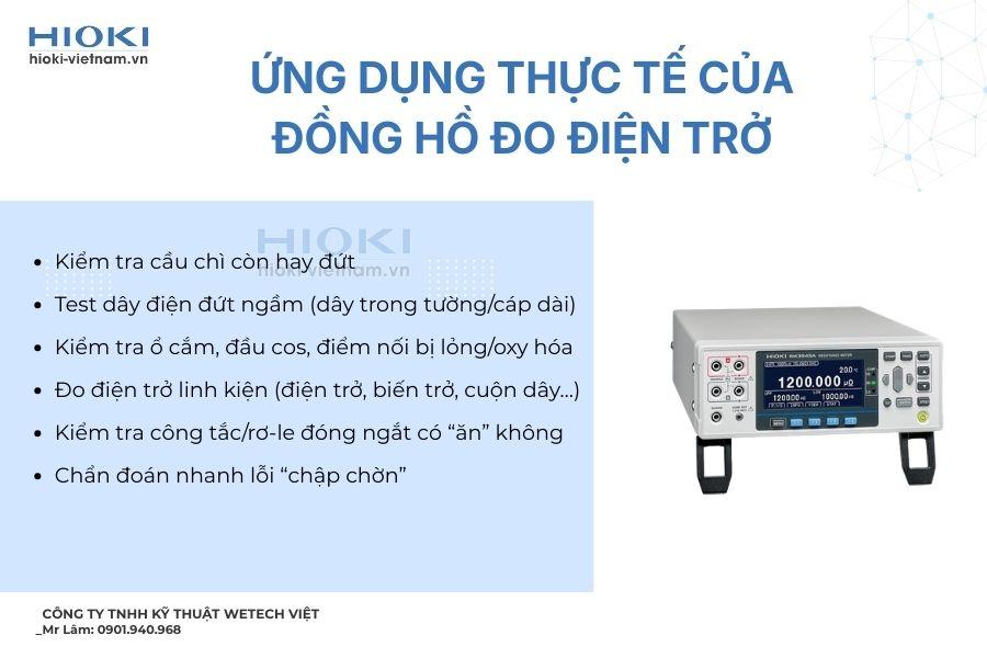Ứng dụng thực tế của đồng hồ đo điện trở