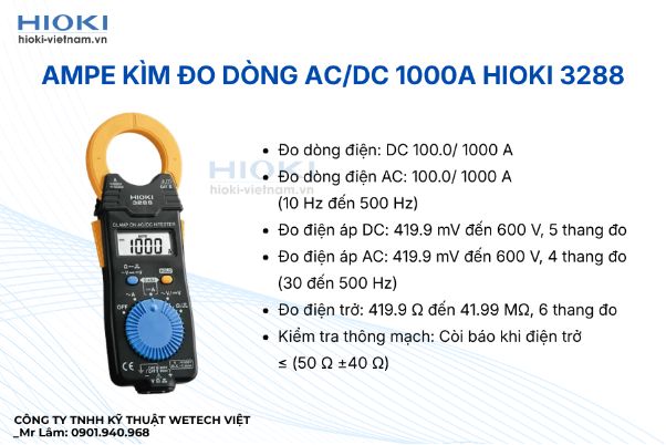 Đồng hồ đo dòng điện Hioki 3288