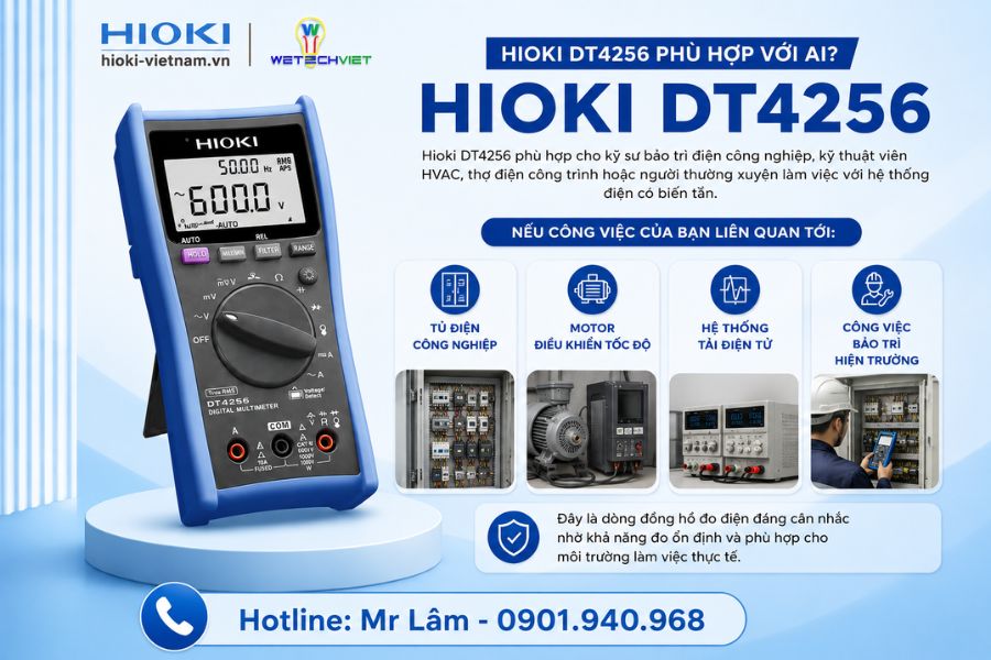 Đồng hồ vạn năng Hioki DT4256 phù hợp trong nhiều môi trường