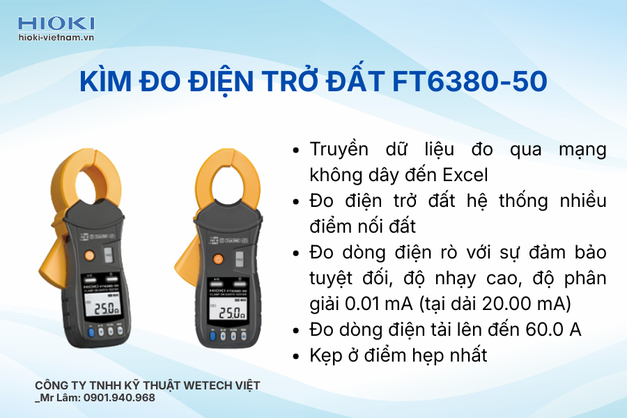 Kìm đo điện trở đất Hioki FT6380-50