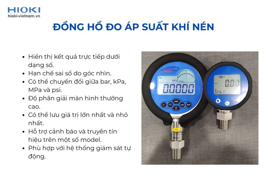 Ưu điểm của đồng hồ áp suất điện tử