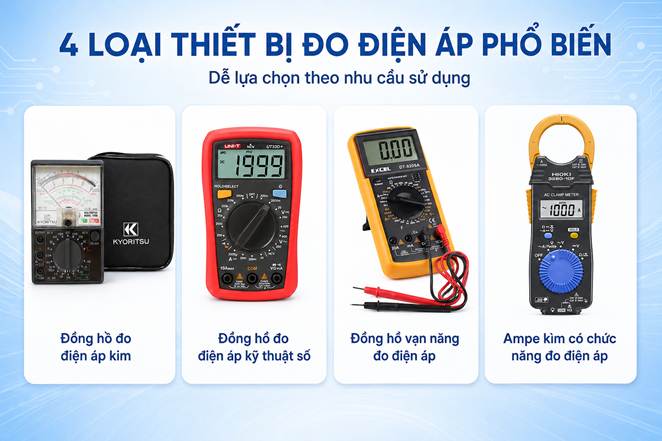 Các loại đồng hồ đo điện áp