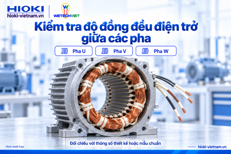 Đo điện trở cuộn dây motor