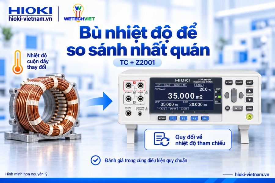 Bù nhiệt đọ khi đo cuộn dây