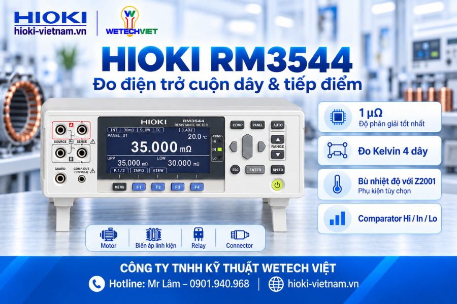 RM3544 đo điện trở cuộn dây & tiếp điểm