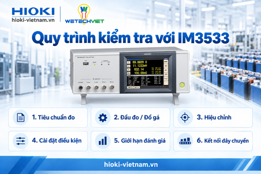 Hướng dẫn quy trình đo với máy IM3533