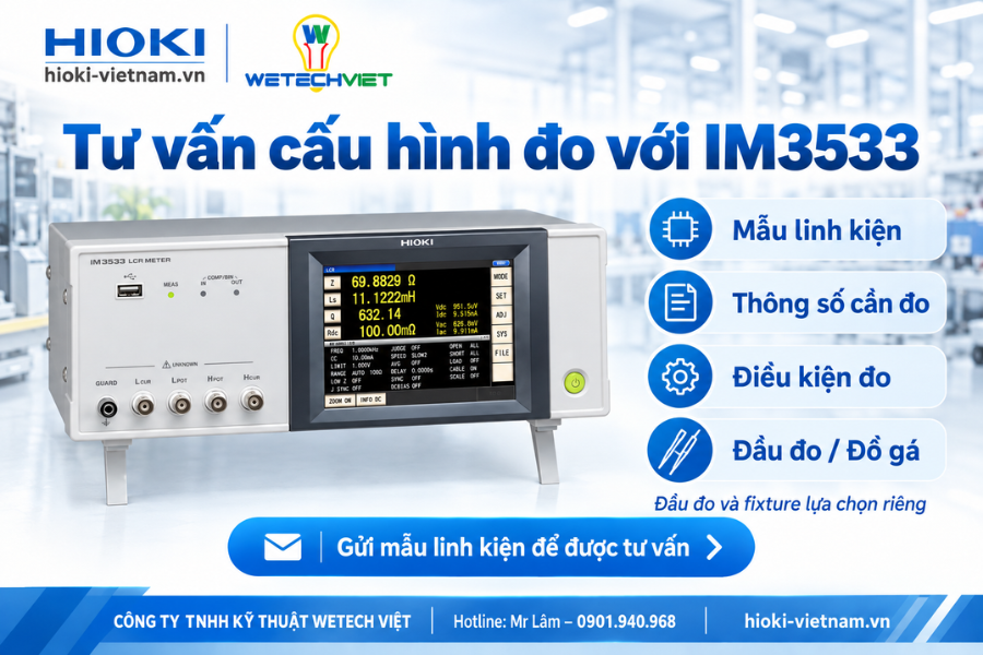 Cấu hình máy đo Hioki IM3533