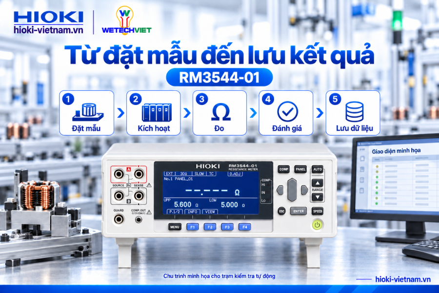 Hướng dẫn đo điện trở tự động với RM3544-01