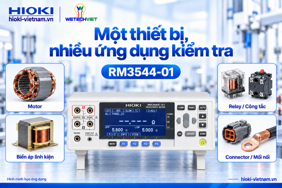 Ứng dụng RM3544-01 khi đo