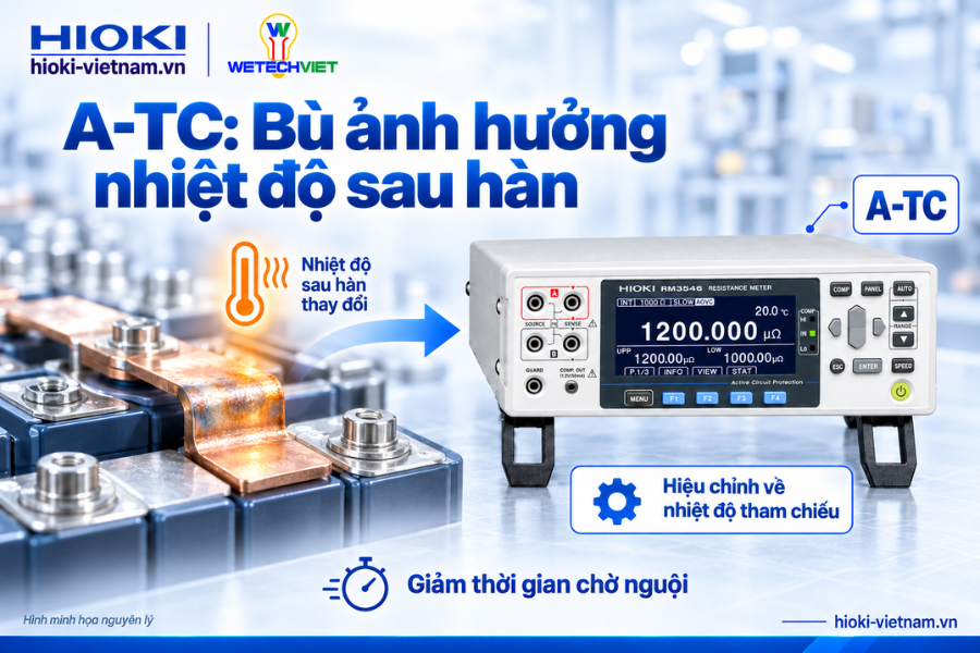 RM3546 có thể đo đồng thời nhiệt độ và điện trở của đối tượng