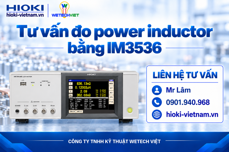 Đo power inductor bằng IM3536