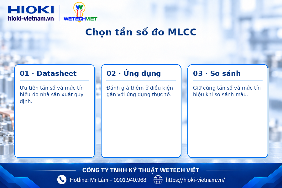 Chọn tần số đo MLCC