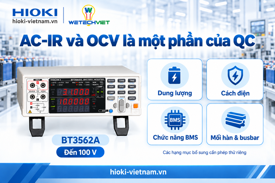 Hioki BT3562A - thiết bị kiểm tra AC-IR và OCV tốc độ cao